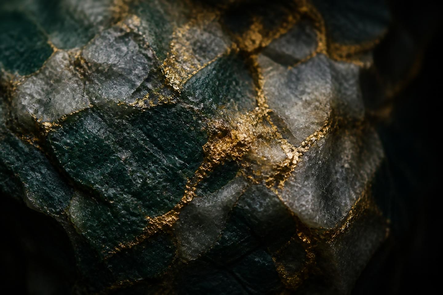 Gold-bearing quartz ore detail